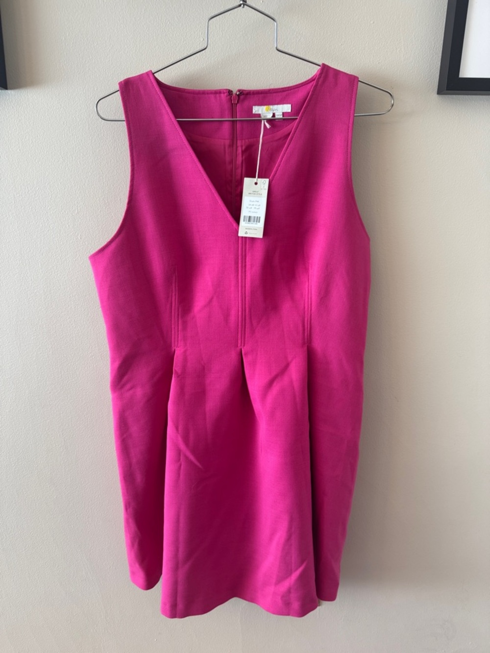 Boden Fuchsia Pink Sleeveless Mini Dress